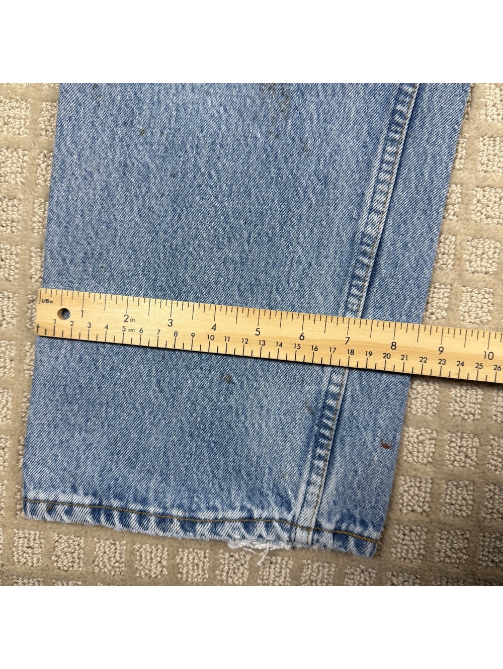 Levi's 501 Denim Jeans Light Wash 36x32 Made In Canada - Picture 2 of 12